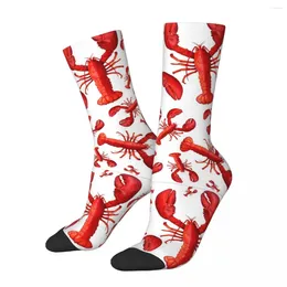 Men's Socks Lobsters And Lobster Seafood Festival Harajuku Super Soft Stockings All Season Long For Unisex Birthday Present