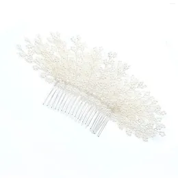 Hair Clips Jewelry Comb For Women Full Pearl Beauty Headdress With Smooth Teeth Gown Dress Hairstyle Making Tools