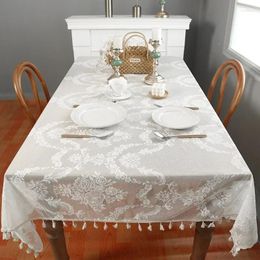 Table Cloth Modern White Vintage Lace Decorative Tablecloth Dining Cover Textile Wedding Party El Home Decor