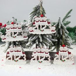 Christmas Decorations DIY Snowman Wooden Pendant Merry Decoration For Home 2024 Navidad Noel Xmas Tree Ornaments Decor Year