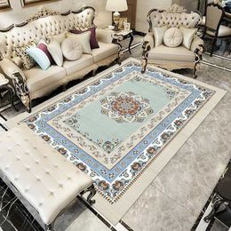 Carpets European-style Crystal Velvet Carpets Living Room Sofa Coffee Table Mat Nordic Decoration Bedroom Carpet Simple Study Lounge Rug