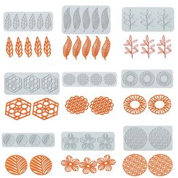 Moulds Flower Leaf Patterns Cake Lace Mat Fondant Silicone Mold DIY Craft Baking Decoration Tools Cooking Printing Mold