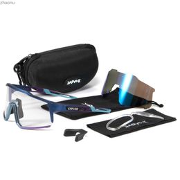 Sonnenbrille photochromische Herren und Damenfahrradbrillen 2 Objektiven Sport MTB Fahrrad Brille Rennstraße Fahrradfahrergläser fischen SonnenbrassesXW