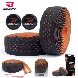 Accessories BOLANY Road Bike Punch Handlebar Tape Wrap Shockproof Antislip With Adhesive Back With Bar Plugs Bicycle Cycling Accessories