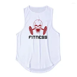 Men's Tank Tops Summer Fitness Sleeveless Shirt Bodybuilding Gym Running Workout Singlet Sport Casual Vest Basketball Clothing