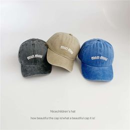 BWJL Baseball Womens Washed Cotton Made of Old Letters Pressed Glue Mens Duck Tongue Cap Letters Can Have A Small Head Circumference