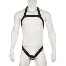 Bras Sets Men's Erotic Lingerie Sexy Men Stretch Band Belt Chest Waist Full Body Straps Harness Clubwear Boy Sissy Underpants Underwear