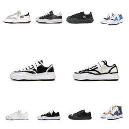 New designer Hiking and Camping MMY Maison Mihara Yasuhiro Designers Low-top Canvas Shoes Black and White Luxury Leather Men Sneakers Shell Head Dissolve Women