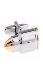 Stainless Steel Bullet Cufflinks Fit Men Franch Shirts Suits Cufflink Creative Birthday Xmas Gift For Dad Husband Son1643614