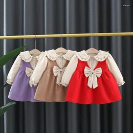 Girl Dresses Autumn Winter Born Baby Girl's Clothes Long-sleeved Dress For Toddler Girls' Clothing Outfit Velvet Warm Jacket