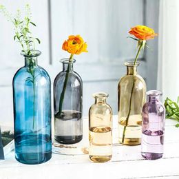 Vases Transparent Dill Flower Pot Weddings Parties Decoration Glass Bottle Home Vase Table Decor