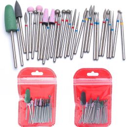 Bits 30pc/set Diamond Nail Drill Bit Set Nail Salon Electric Tools Metal Bits Nail Files Milling Cutter For Manicure Accessories