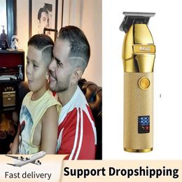 Hair Trimmer Professional barber comb with guide mens cordless electric Q240427