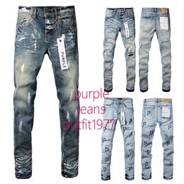 Purple jeans designer jeans men Ripped jeans Skinny jeans Stacked jeans Hip Hop jeans brand jeans