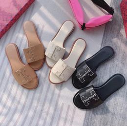 Women Sandals Flat Slippers Girl Shoes Platform Slides Flip Flops Hollow Out Logo Sandal Arrivel Jelly Lady Casual With Box 35-436254827