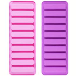 Moulds 2Pieces Silicone Chocolate Stick Molds Finger Biscuit Baking Moulds Long Strips Cookie Mould Nonstick Ice Cube Tray