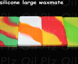 boxes 10pcs large Waxmate Containers Silicone Rubber Silicon Storage Square Shape Wax Jars Dab Tool Dabber Oil Holder for Vaporize7640997