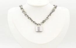 2021 Luxury designer Necklace Jewellery gold necklaces for women trendy titanium steel love lock head mens fashion thick chain No al5909460