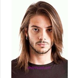 2023 New Hot Selling Mens Short Straight Hair Brown Gold Rose Mesh Chemical Fiber Headwear