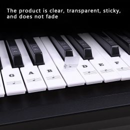 Keyboards 37/49/54/61/88 Key Piano Sticker Piano Keyboard Sticker Removable Electronic Keyboard Piano Sticker For Kids Beginners Practise