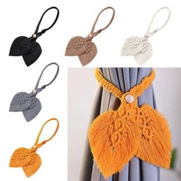 Curtain Decoration Cotton Rope Macrame Drapery Fastener Tiebacks Tie Back Holder Leaf Shaped Holdbacks