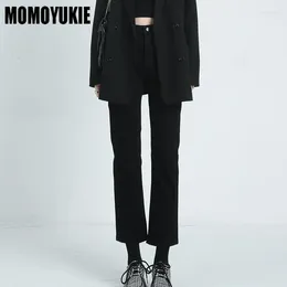 Women's Jeans Spring Korean High Waisted Women Office Lady Ankle Length Autumn Casual Slim Straight Denim Haren Pants Streetwear