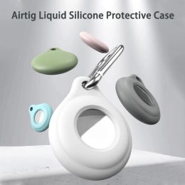 Devices For Airtags Tracking Device Cover Anti Loss Dog Tracker Locator Airtag Liquid Silicone Portable Keychain for Apple Air Tag Case