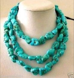 New 1014mm Turkey Turquoise Irregular Necklace 3203903950 273I9233679