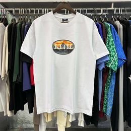 kith shirt Oversize 2024 New Tokyo Shibuya T Shirt Men Women Top Quality Street View Printing Shirts Tee Tops ROSE Omoroccan Tile Tees T-Shirt designer kith hoodie 447