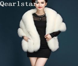 Qearlstar Winter Women faux Fox Fur Wraps pashmina super luxurious bride shawl wraps Wedding Party warm fur stole 16540cm YT14 Y28407614