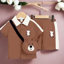 Clothing Sets Boys Polo T-Shirt Summer Kids Short Sleeve Tops Shorts 2Pcs Fashion Casual Outfits Children Suits 2-6 Y