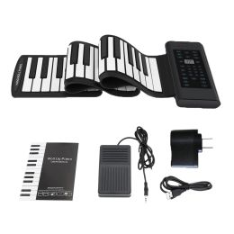 Keyboards 88 Key Electronic Piano MIDI USB Charge Portable Flexible ABS Soft Silicone Keyboard Digital Piano with Horn and Sustain Pedal