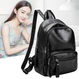 School Bags Genuine Leather Backpack Purse For Women Convertible Large Shoulder Bag Fashion Crossdody With Laptop Compartment C1910