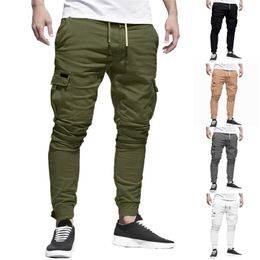 Men's Pants Sports pants casual Coloured sports loose drawstring mens bandages mens pants strength pantsL2404