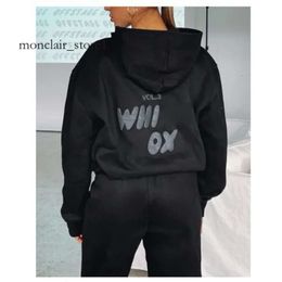 White Foxx Set Designer Tracksuits Two Pieces Short Sets Sweatsuit Female Hoodies Hoody Pants with Sweatshirt Loose T-shirt Sport Woman Clothes 978 5814