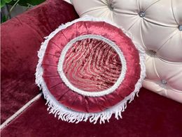 Pillow European Style Feather Light Luxury French Round Bedroom Living Room Universal Chair Sea FG826