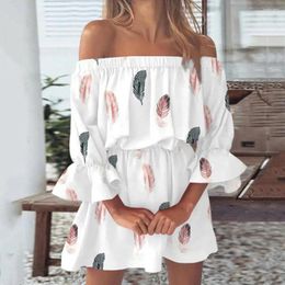 Party Dresses Women Sexy Top Summer Off Shoulder Floral Blouses 2024 Boho Casual Backless Blouse Female Holiday Slash Neck Tops Clothing