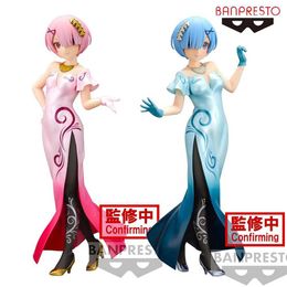 Anime Manga Banpresto Glitterglamours Re Zero Starting Life in Another World Rem Ram Model Toy Collectable Anime Figure Gift for FansL2404