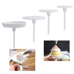 Moulds 4pcs Cake Flower Nails Plastic Piping Nail Baking Piping Stands Transfer Lift Removable Ice Cream Cake DIY Decorating Tools