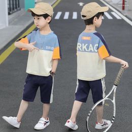 Clothing Sets Kids Boy T-shirt Shorts Summer 2024 Baby Boys Clothes Handsome Short-sleeved Two-piece Suit