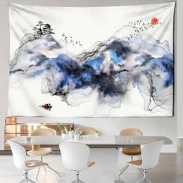 Tapestries Line Ink Painting Tapestry Wall Hanging Bohemian Style Hippie Aesthetics Room Dormitory Artist Residence Decor