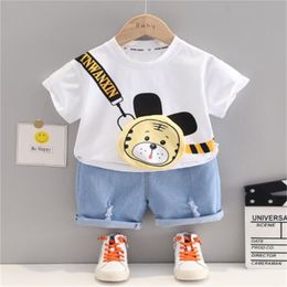 Designer kids Clothes Sets Short Sleeve T-Shirt Shorts Outfit Toddler Baby Casual Clothing Children Boys Cartoon 2pcs Suit