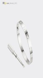 LOVE Screw Bracelet Mens Bangle Designer Bracelets For Women Silver Bracelet 4 Diamonds Luxury Jewellery Titanium Steel GoldPlated 4924997