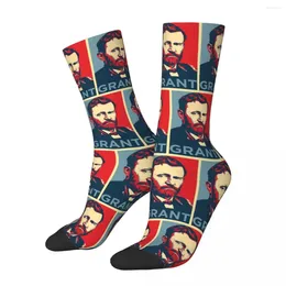Men's Socks Ulysses S. Grant Harajuku Super Soft Stockings All Season Long Accessories For Man's Woman's Birthday Present