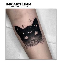 IAVB Tattoo Transfer Cat temporary tattoo sticker waterproof magic tattoo lasts to 15 days fake tattoo semi permanent tattoo 240427