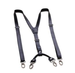 15cm Real Leather Mans Suspenders Fashion Hook Buckle Braces Elastic Adjustable Suspensorio Bretelles Tirantes Casual Trousers7859090