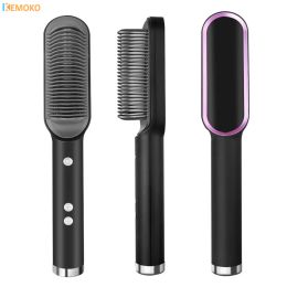 Irons Electric Hair Straightener Hot Comb Multifunctional Straight Comb Brush Professional Negative Ion AntiScalding Hair Styling