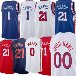 Basketball Joel Embiid Tyrese Maxey Tobias Harris Nicolas Batum Buddy Hield Kyle Lowry Kelly Oubre Jr Cameron Payne Paul Reed Mo Bamba Jersey S-Xxxl