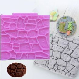 Moulds Stone Wall Texture Silicone Mold 3D Fondant Cake Baking Decoration Kitchen Dessert Pudding Chocolate Handmade Candy Mold