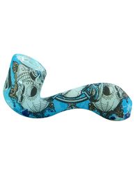 Smoking hand pipes 7 characters glow in the dark and printed silicone pipe tobacco bong dab rig6936220